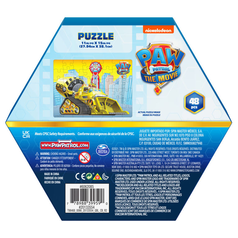 PAW Patrol The Movie, 48 Piece Jigsaw Puzzle, Rubble
