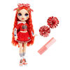 Rainbow High Cheer Ruby Anderson - Poupée-mannequin rouge avec pompons