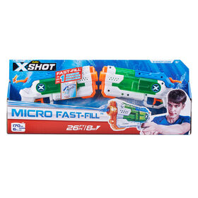 X-Shot Water Warfare Micro Fast-Fill Water Blaster Double Pack by ZURU