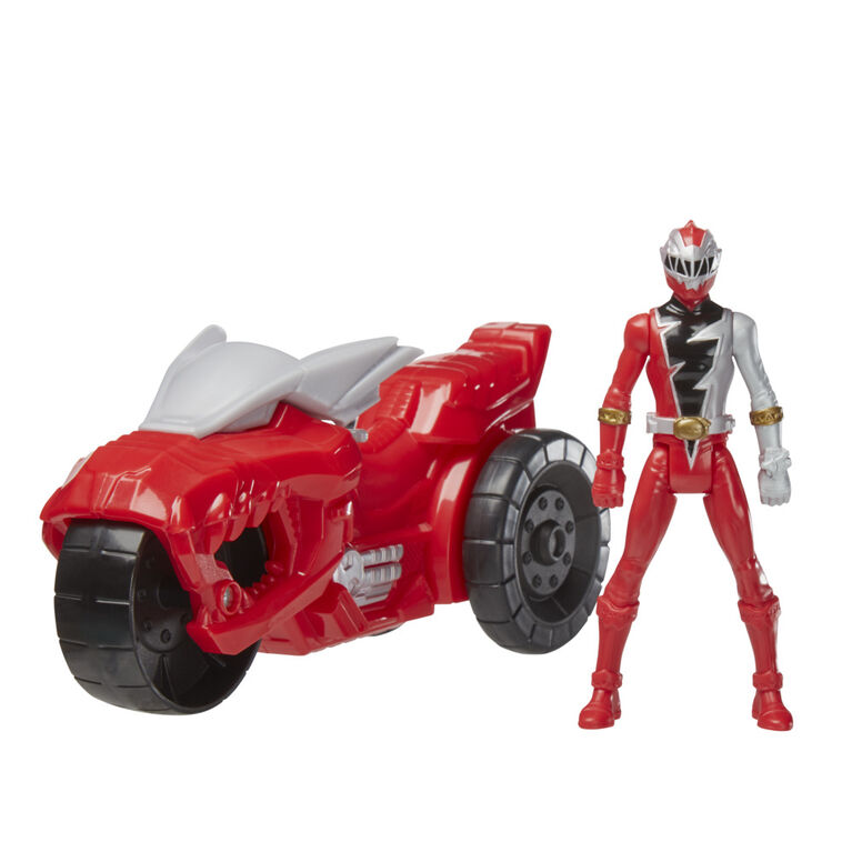 Power Rangers Dino Fury Rip N Go T-Rex Battle Rider and Dino Fury Red Ranger