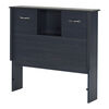 Ulysses Twin Bookcase Headboard with Doors Blueberry