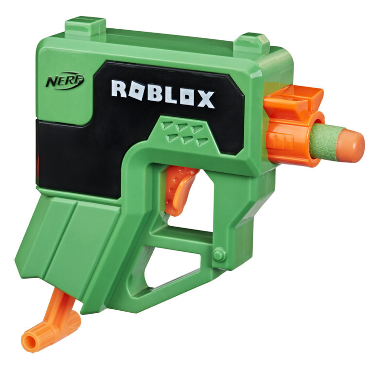 Nerf Roblox Phantom Forces: Boxy Buster Dart Blaster, Pull-Down Priming Handle, 2 Nerf Elite Darts, Code To Unlock In-Game Virtual Item