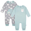Gerber Childrenswear - Lot de 2 Barboteuses - Ours Polaire - Bleu 18 mois