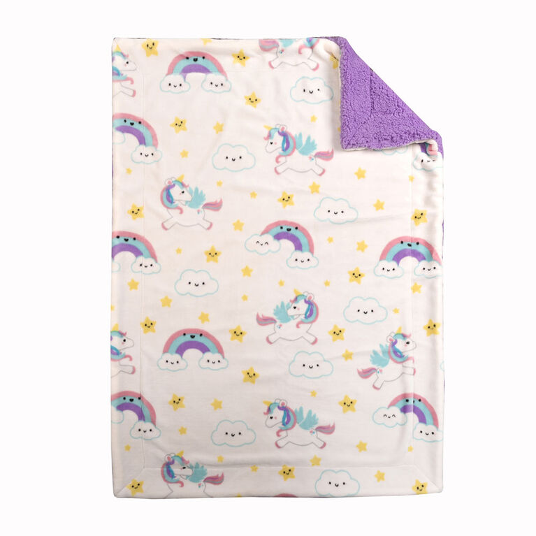 Baby S First By Nemcor Ultimate Sherpa Baby Blanket Unicorn