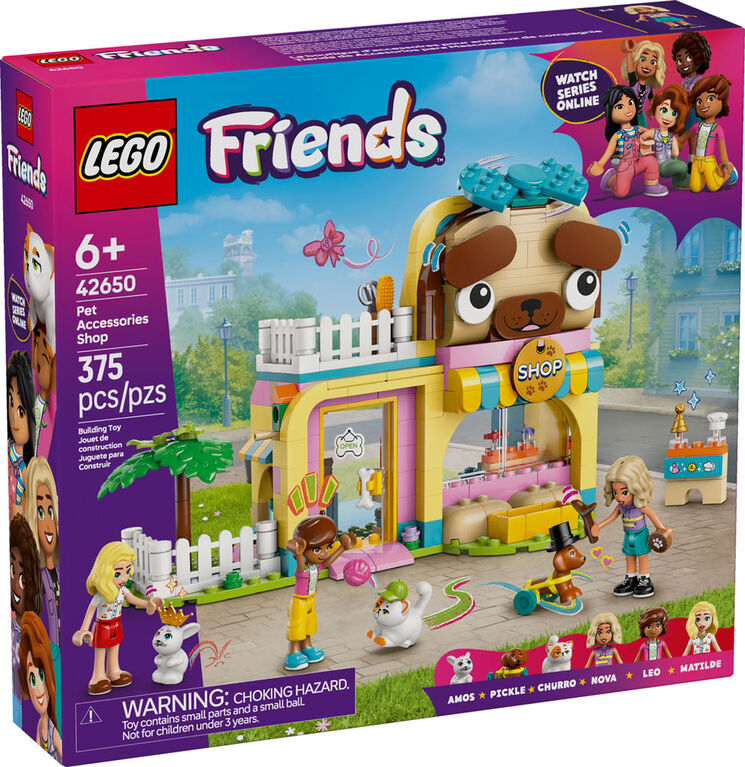 LEGO Friends Pet Accessories Shop Pretend Play Set - Building Toy for Kids with 3 Minidolls - 42650