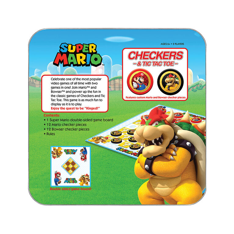 Checkers & Tic Tac Toe: Super Mario Vs. Bowser Board Game - English Edition