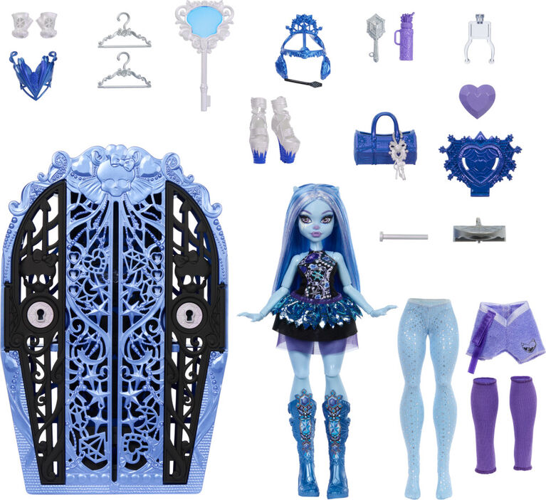 Monster High Skulltimate Secrets Monster Mysteries Playset, Abbey Bominable Doll with 19+ Surprises