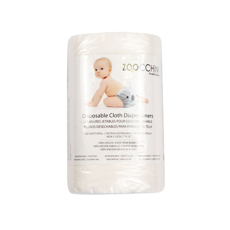 ZOOCCHINI - Disposable Cloth Diaper Liners - 100 sheets