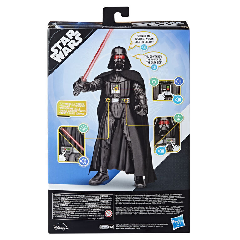 Star Wars Galactic Action Darth Vader, figurine électronique interactive de 30 cm - Édition anglaise