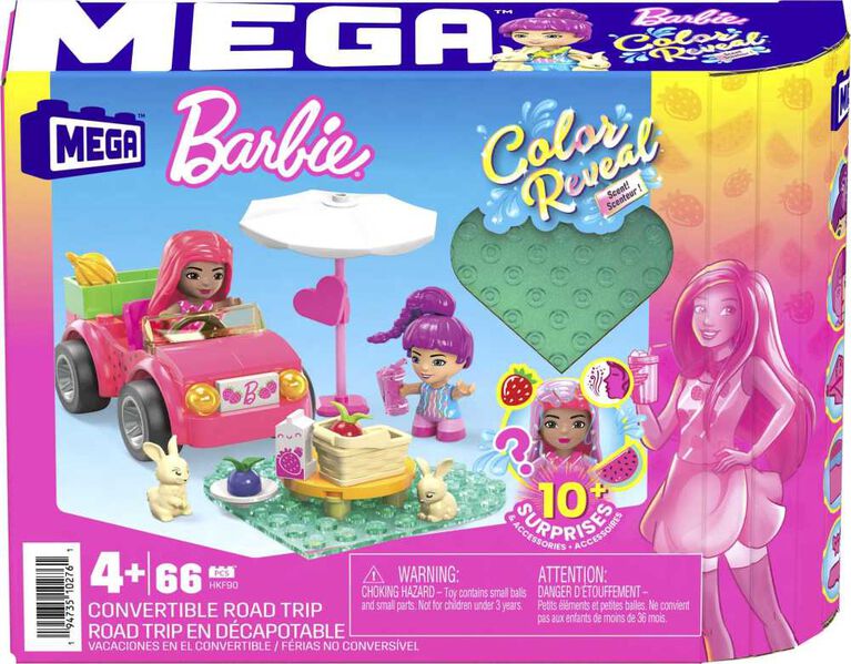 Mega Barbie Color Reveal Convertible Road Trip