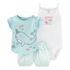 Carter's 3-Piece Narwhal Little Short Set - Turquoise, Newborn