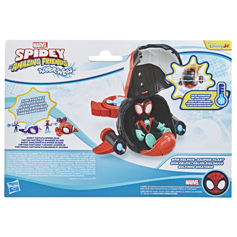 Marvel Spidey and his Amazing Friends Water-Webs Spin Dolphin Submarine Toy
