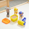 Rubble & Crew, Rubble and Mix Action Figures Set, with 3 oz of Kinetic Build-It Sand and 2 Hand Held Building Toys