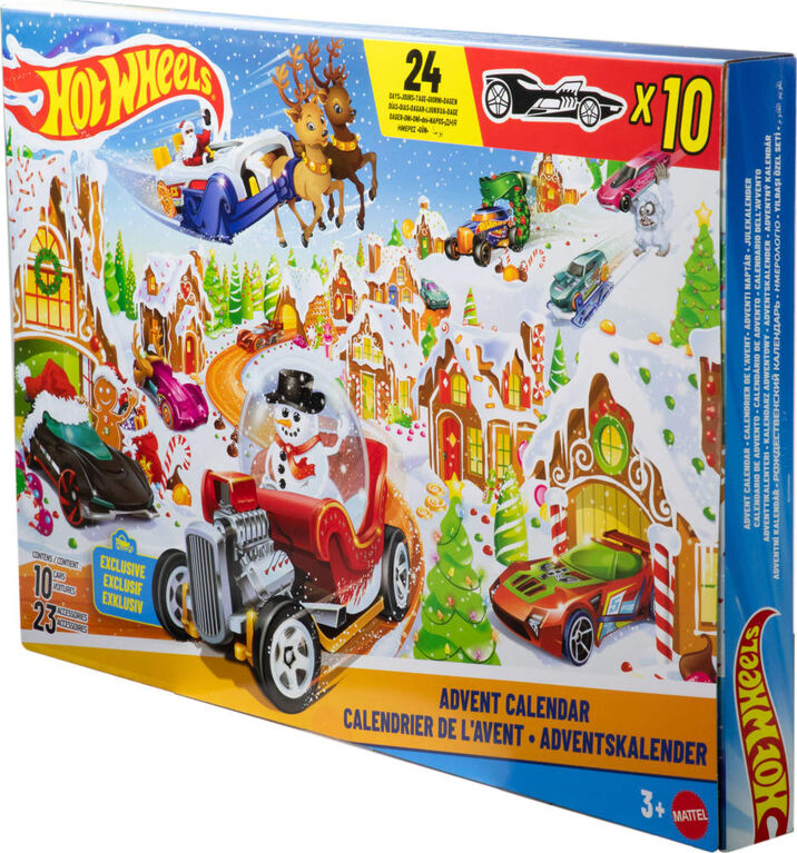 Hot Wheels-Calendrier de l'Avent2025-10véhicules et 24accessoires