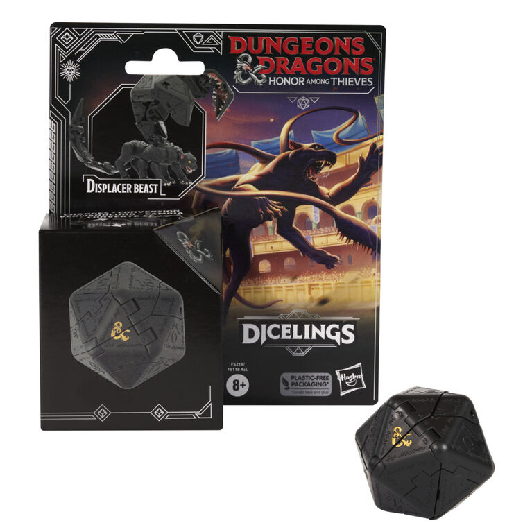 Dungeons and Dragons Honor Among Thieves D&D Dicelings Displacer Beast Collectible D&D Dragon Toy Action Figures