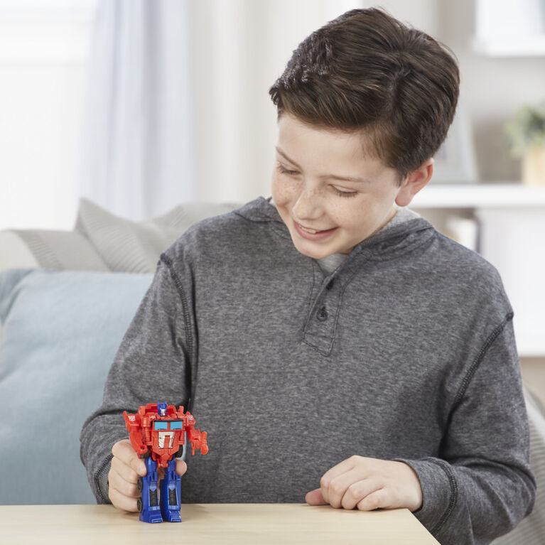 Transformers Cyberverse Action Attackers: 1-Step Changer Optimus Prime Action Figure Toy