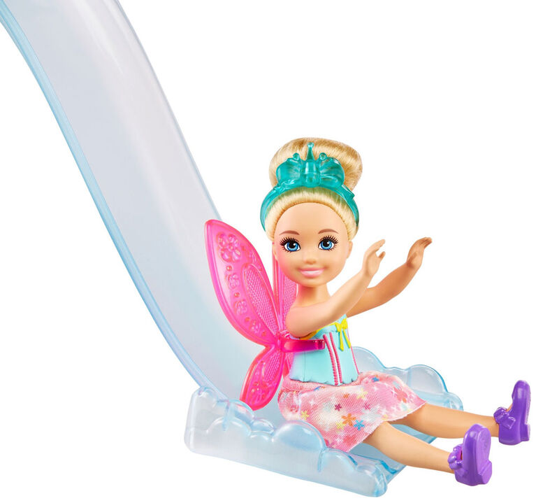 ​Barbie Dreamtopia Chelsea Fairy Doll and Fairytale Treehouse Playset with Seesaw, Swing, Slide, Pet and Accessories