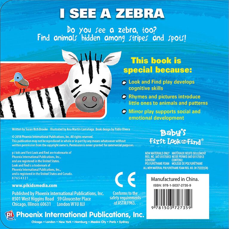 Baby's First Look and Find: I See a Zebra