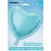 Ballon Aluminum En Forme De Coeur 18 Po - Bleu Poudre