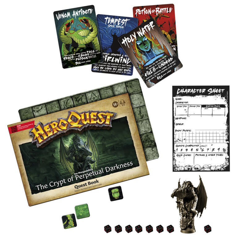 Avalon Hill HeroQuest Joe Manganiello's The Crypt of Perpetual Darkness Quest Pack | Requires HeroQuest Game System to Play