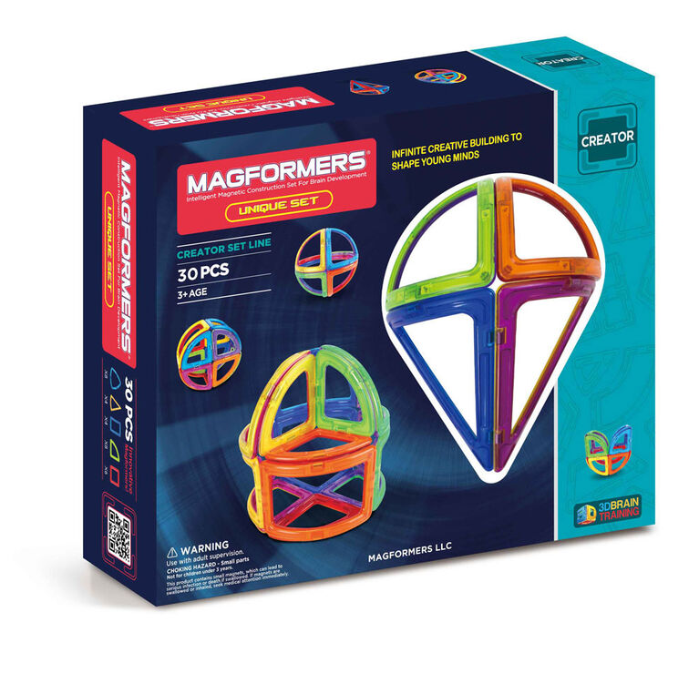 Magformers - Ensemble unique de 30 pièces