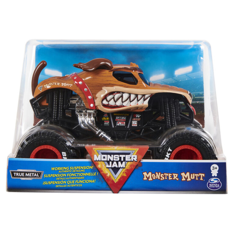 Monster Jam, Official Monster Mutt Monster Truck, Die-Cast Vehicle, 1:24 Scale