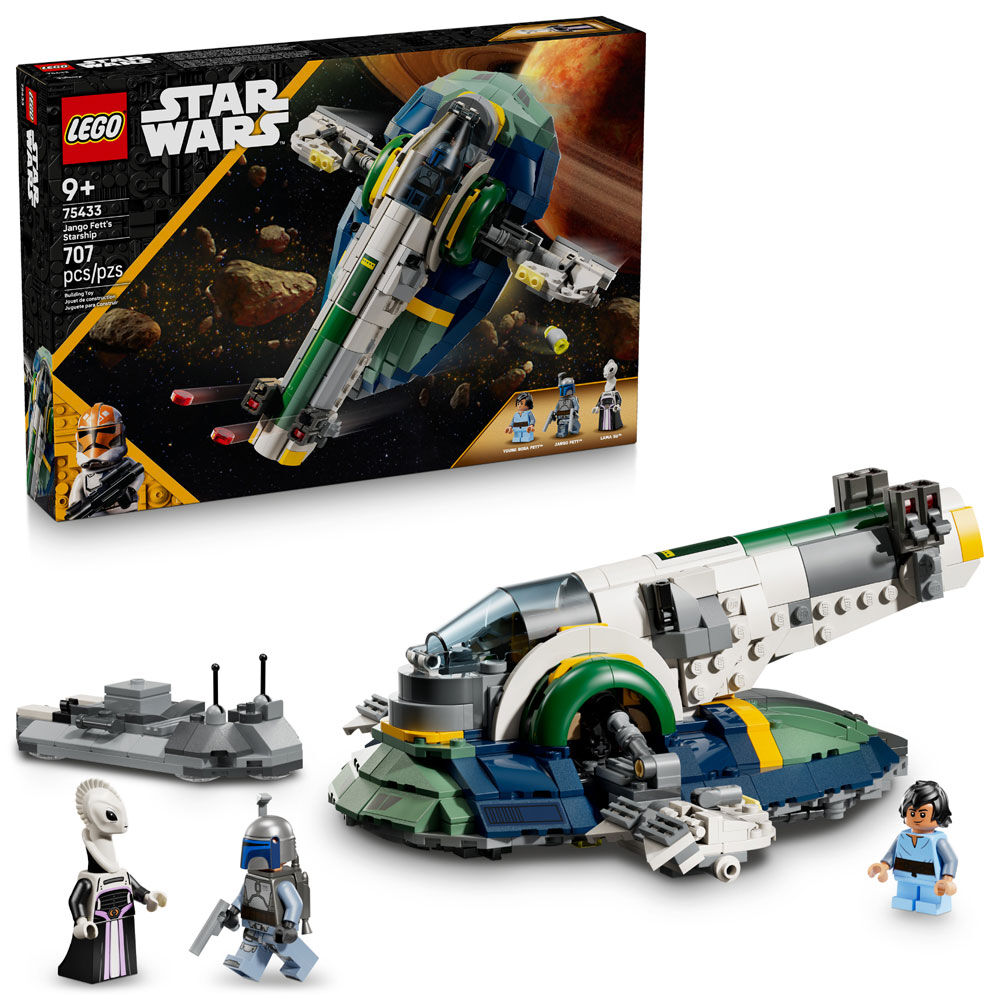 LEGO Star Wars: Attack of the Clones Jango Fett's Starship Building Toy for Kids, Ages 9+ - 75433