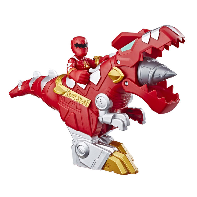 "Playskool Heroes Power Rangers Pack double, figurine Ranger rouge de 7,5 cm avec Zord Tyrannosaure"