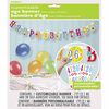Happy Birthday Banner with Number Stickers - English Edition