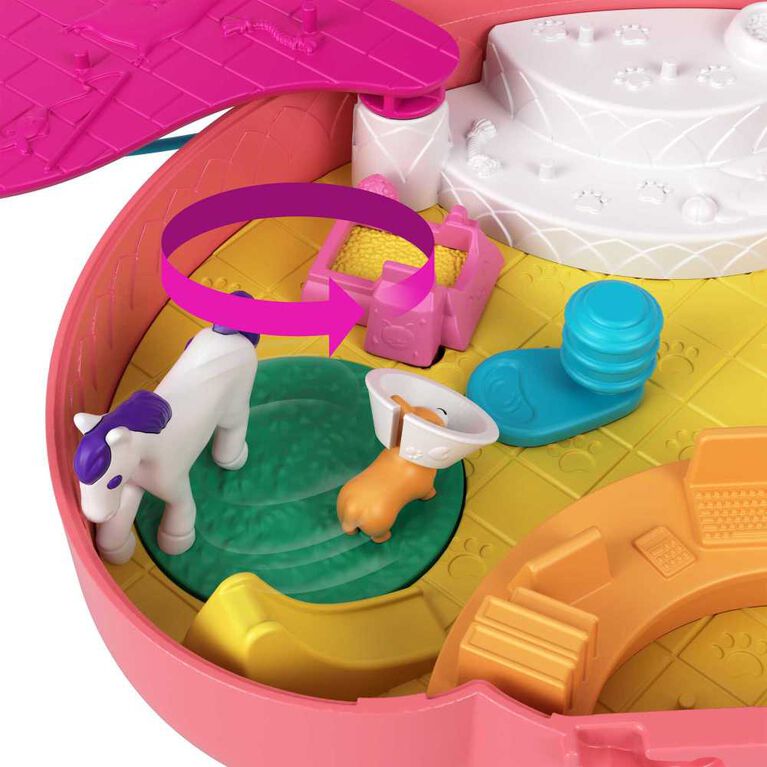 Polly Pocket - Avec Shani - Sac à main Chat à câliner, 2 micro-poupées