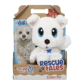 Rescue Tales Cuddly Pup Maltese Soft Plush Pet Toy