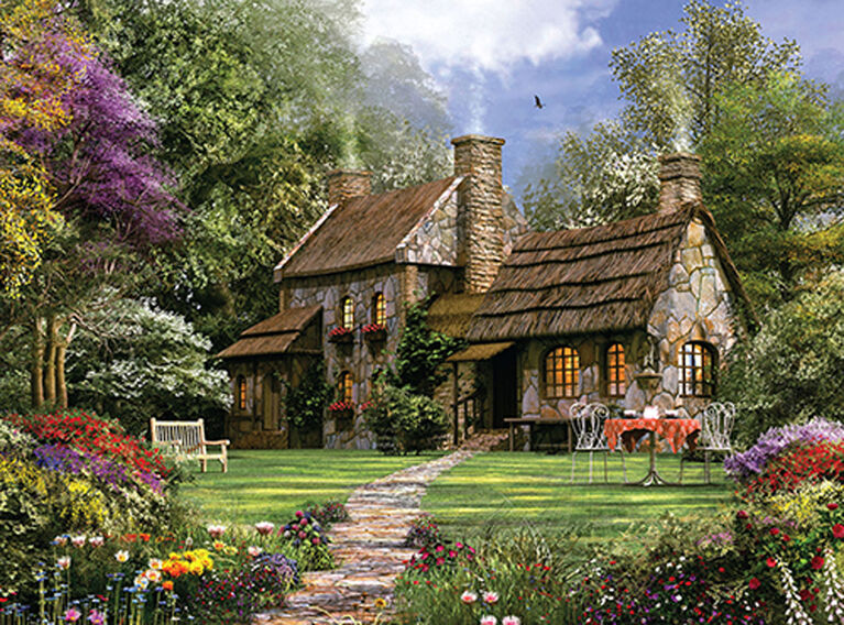 Artist Dominic Davison - 1000 Piece Adult Jigsaw Puzzle - Flint Cottage