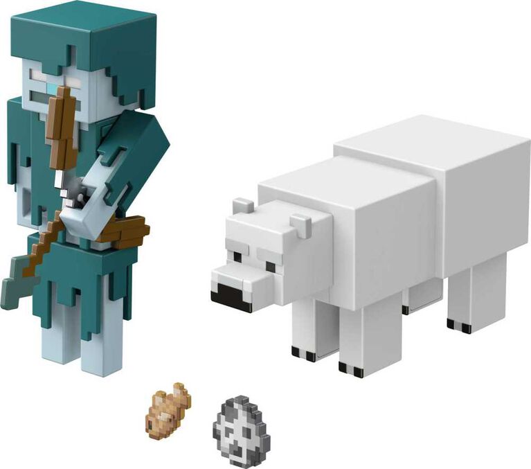 Minecraft Craft-a-Block 2-Pk Assortment Figures, Character Figures Based on the Video Game