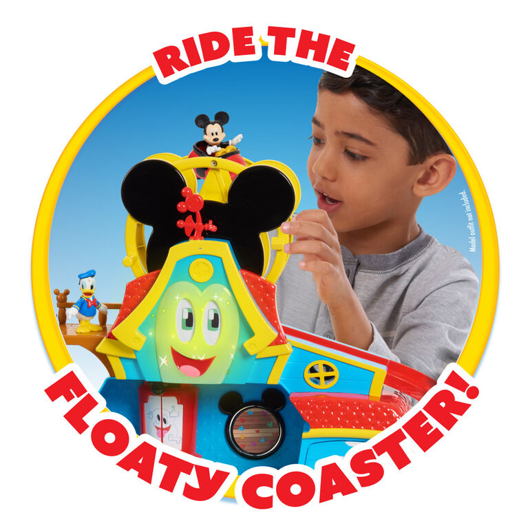 Disney Junior Mickey Mouse Funny the Funhouse 14 Piece Lights and Sounds Playset, Includes Mickey Mouse and Donald Duck Figures