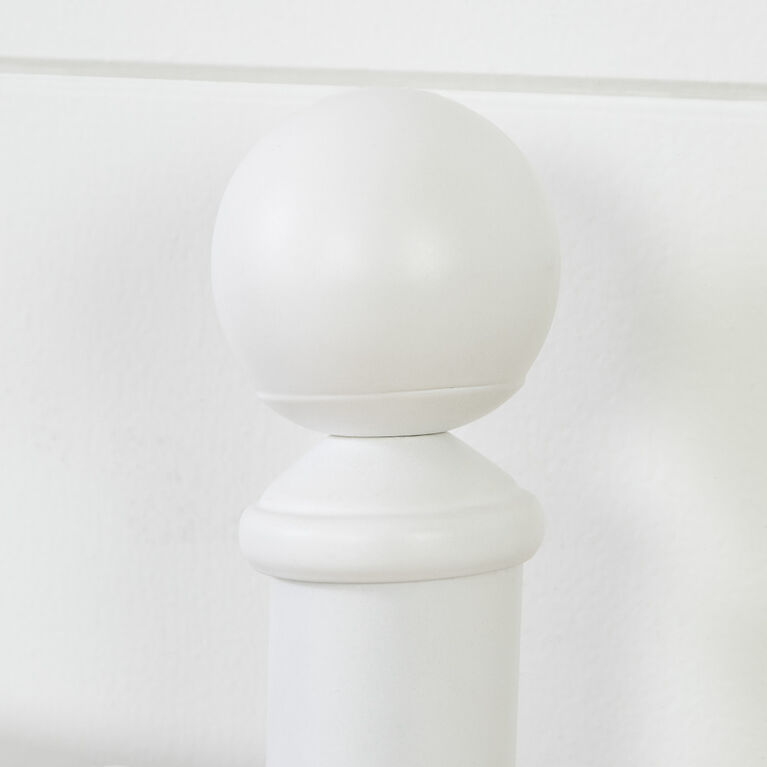 Country Poetry Lit de métal plateforme complet Simple Blanc solide