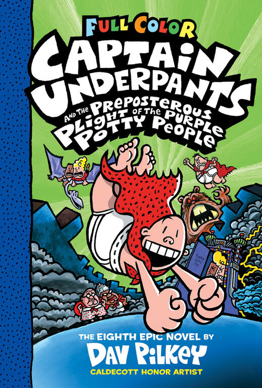 Captain Underpants and the Preposterous Plight of the Purple Potty People: Color Edition (Captain Underpants #8) (Color Edition) - English Edition