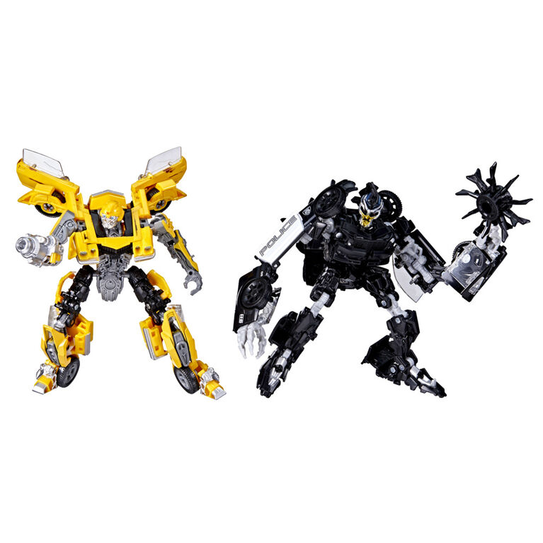 Transformers Buzzworthy Bumblebee Studio Series Clunker Bumblebee 27BB et Barricade 28BB classe Deluxe - Notre exclusivité