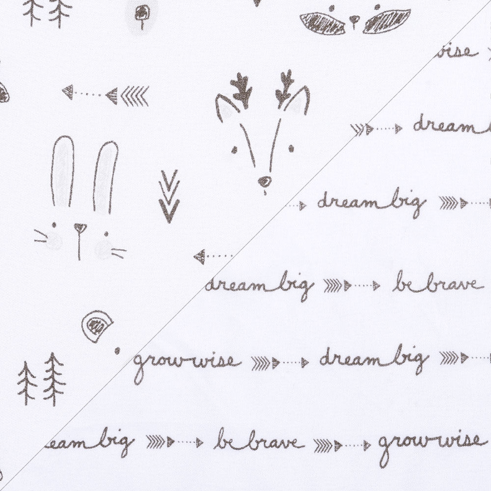 Sammy and Lou Scandi Animal 2 Pack Microfiber Fitted Crib Sheet