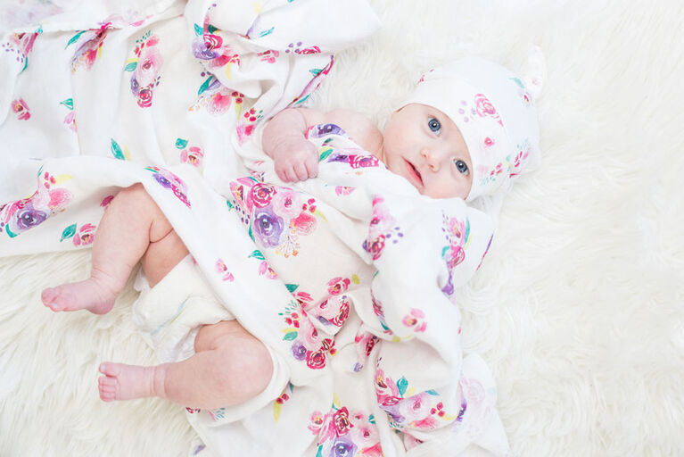 Lulujo - Hello World Blanket Set - Posies
