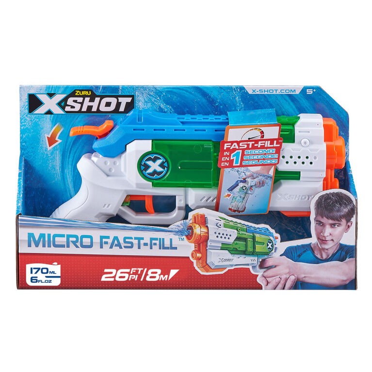 Pistolet à eau Micro à remplissage rapide X-Shot Guerre d'eau par ZURU