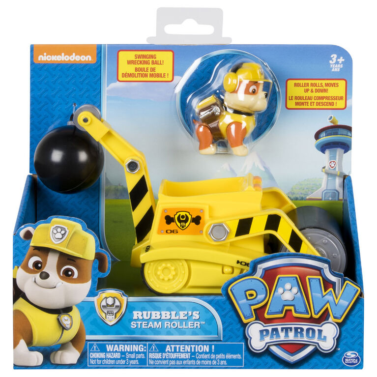 PAW Patrol - Rubble's Steam Roller - Vehicle and Figure