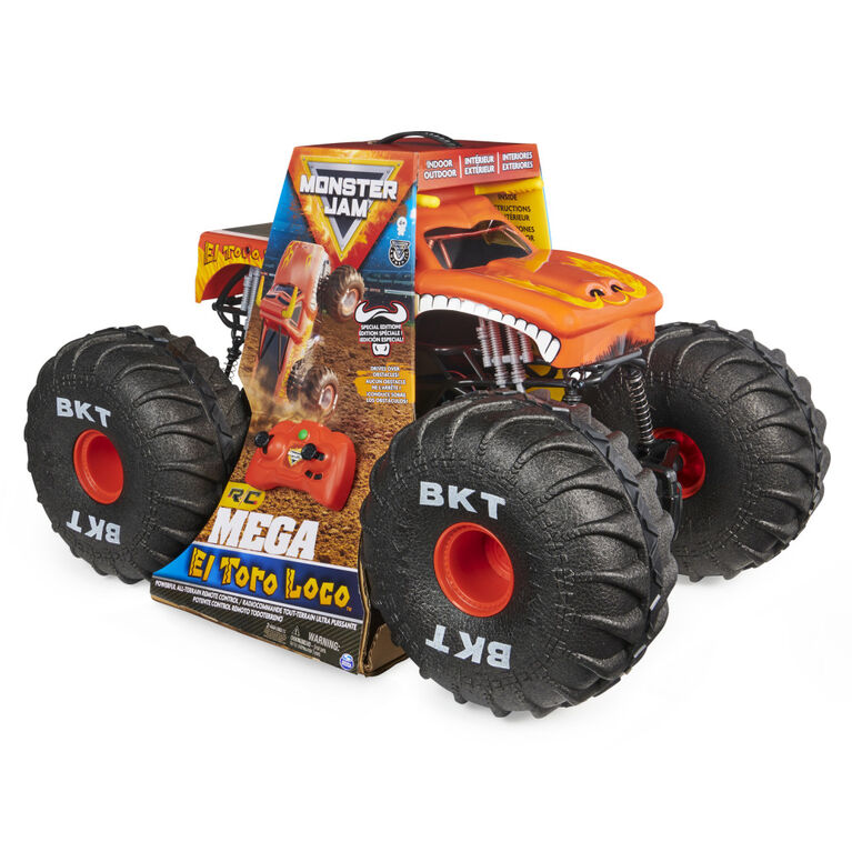 Monster Jam, Official MEGA El Toro Loco, All-Terrain Remote Control Monster Truck, 1:6 Scale