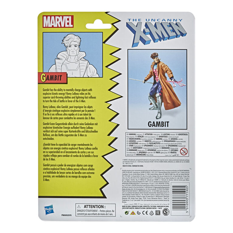 Marvel Legends Series, figurine de collection rétro Gambit X-Men - Notre exclusivité