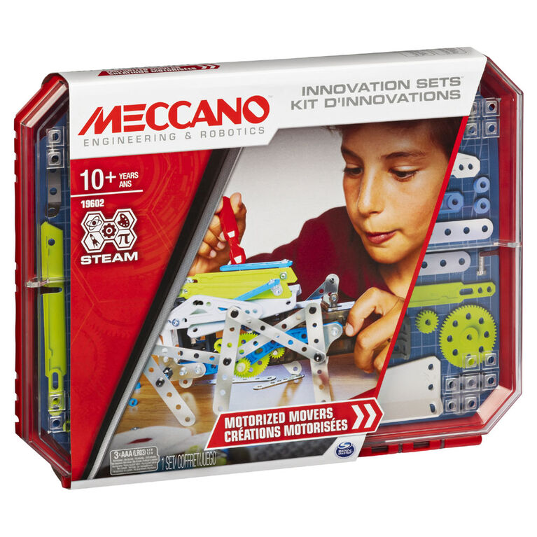 Meccano, Kit 5, Créations motorisées, Kit de construction STEAM avec animatronique