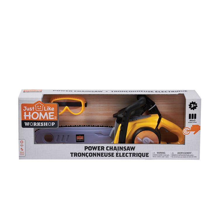 Just Like Home Workshop - Power Chainsaw with Goggles