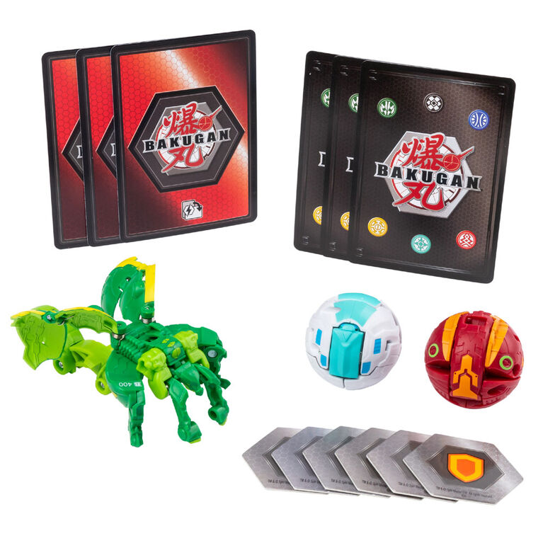 Bakugan Starter Pack 3-Pack, Ventus Garganoid, Collectible Transforming Creatures