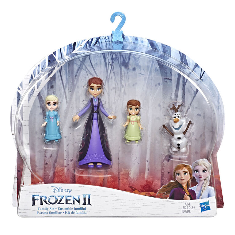 Disney Frozen - Ensemble familial de minipoupées Elsa et Anna avec reine Iduna et Olaf, inspirées du film La Reine des neiges II de Disney