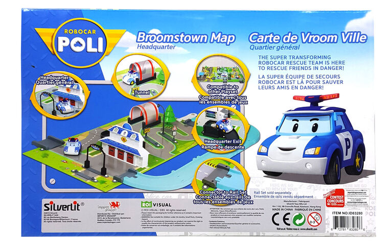 Robocar Poli - Brooms Town Map: Headquarters | Toys R Us Canada