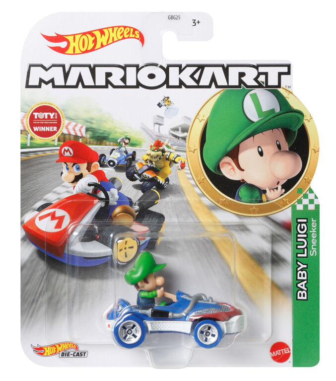 Hot Wheels Mario Kart Baby Luigi Vehicle