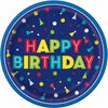 Peppy Birthday 9" Plates, 8 pieces - English Edition